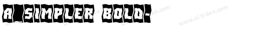a_Simpler Bold字体转换